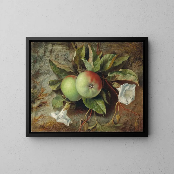 Manzanas de otoño y convolvulus - Edward John Poynter — cuadro enmarcado en la pared