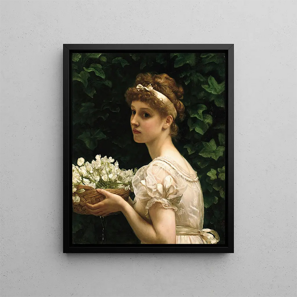Flores de guisantes - Edward John Poynter — cuadro enmarcado en la pared