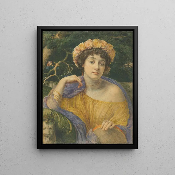 La bailarina - Edward John Poynter — cuadro enmarcado en la pared