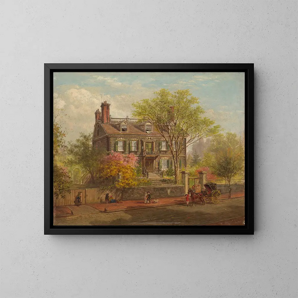 La casa John Hancock - Edward Lamson Henry — cuadro enmarcado en la pared