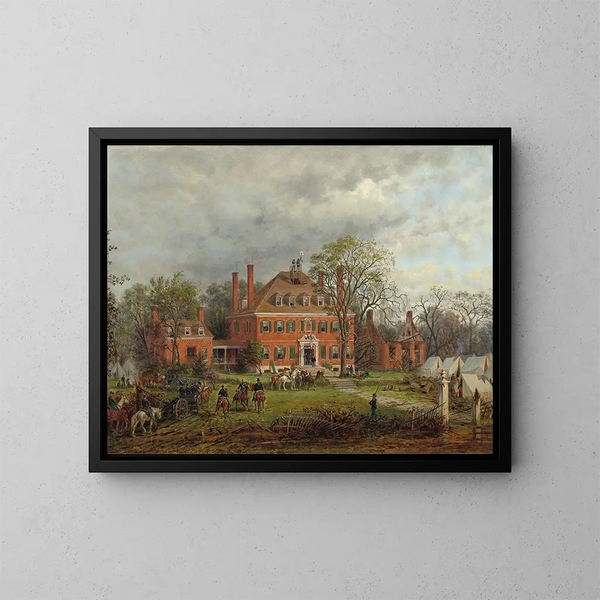 La vieja casa de Westover - Edward Lamson Henry — cuadro enmarcado en la pared