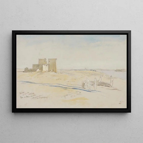 Dakkeh - Edward Lear — cuadro enmarcado en la pared