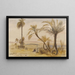 Wadi Halfa painting, Egypt - Edward Lear — framed artwork on a wall