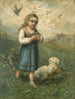 Niño con pájaros y un perro - Edward Mitchell Bannister — vista de la obra
