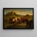 de pastores con vacas - Edward Mitchell Bannister — cuadro enmarcado en la pared