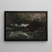 Storm at Brenton Light - Edward Mitchell Bannister — framed artwork on a wall