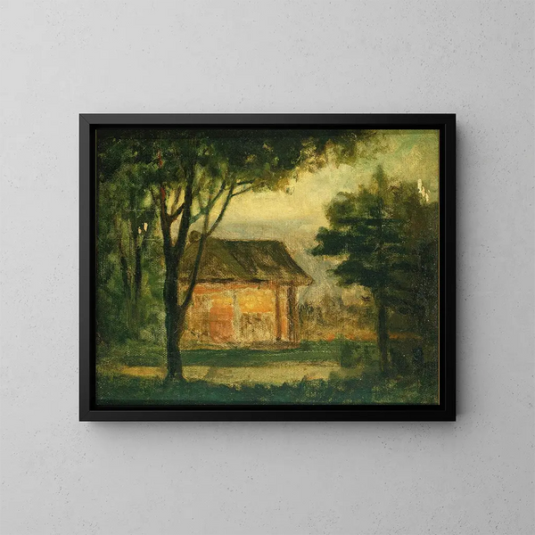 The Old Family House - Edward Mitchell Bannister — framed artwork on a wall