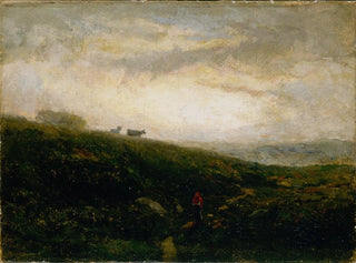 Vacas sin título descendiendo la colina - Edward Mitchell Bannister — vista de la obra
