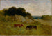 Landscape without title with two cows - Edward Mitchell Bannister — artwork view