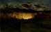 Atardecer sin título con cuarto de luna y granja - Edward Mitchell Bannister — vista de la obra