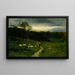 Mujer descendiendo el camino - Edward Mitchell Bannister — cuadro enmarcado en la pared