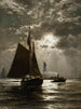 Tombée de la nuit sur le port de New York - Edward Moran — vista de la obra