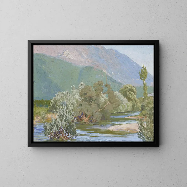 Río Aniene - Edward Okuń — cuadro enmarcado en la pared
