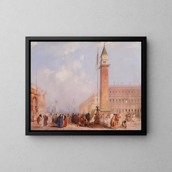 La Piazzetta de Venise - Edward Pritchett — framed artwork on a wall