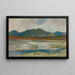 Landscape of Mountainous Lake - Edward Reginald Frampton — framed artwork on a wall