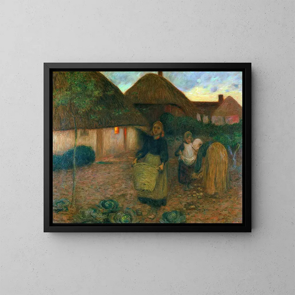 El campo de las viudas - Edward Stott — cuadro enmarcado en la pared