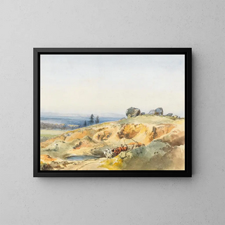 Edward Theodore Compton - A landscape with a narrow path and an oxcart.webp