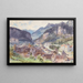 Vista de la ciudad de Feldkirch en Vorarlberg - Edward Theodore Compton — cuadro enmarcado en la pared