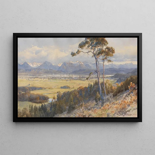 Edward Theodore Compton - Blick auf Klagenfurt vor den Bergzgen der Karawanken.webp