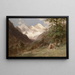 Landscape Painting in the Caucasus - Edward Theodore Compton — framed artwork on a wall