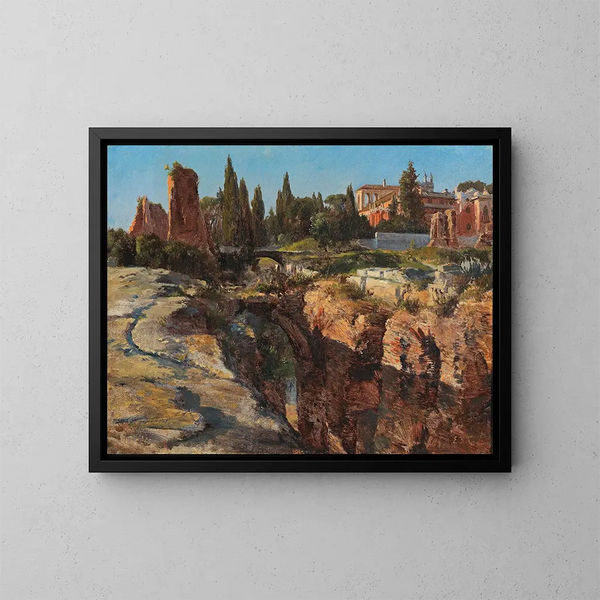 Palatino en Roma - Edward Theodore Compton — cuadro enmarcado en la pared