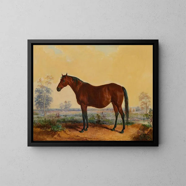 Dixie en el paisaje - Edward Troye — cuadro enmarcado en la pared