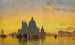 Venecia, atardecer detrás de la iglesia de Santa Maria della Salute - Edward William Cooke — vista de la obra
