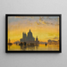 Venecia, atardecer detrás de la iglesia de Santa Maria della Salute - Edward William Cooke — cuadro enmarcado en la pared