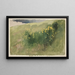 Landscape with Wildflowers - Edwin Austin Abbey — framed artwork on a wall