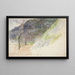 Mountain landscape painting with budding trees - Edwin Austin Abbey — framed artwork on a wall