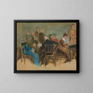 Edwin Austin Abbey - Sketch of women in an interior  unidentified illustration.webp