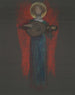 Ángel de estudio con instrumento musical - Edwin Austin Abbey — vista de la obra