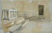 Estudio para La Búsqueda del Santo Grial, serie de quince pinturas para la biblioteca pública de Boston finalizada en 1901 - Edwin Austin Abbey — vista de la obra