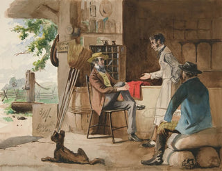 Edwin Austin Abbey - Three men in a drygoods store  country store Dolbyville.webp
