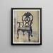 Silla de presidente Chippendale tallada - Edwin Foley — cuadro enmarcado en la pared