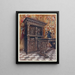 Chêne sculpted cabinet painting - Edwin Foley — framed artwork on a wall
