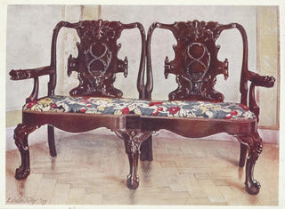 Edwin Foley - Carved walnut darby and Joan settee.webp