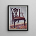 Sillón de caoba estilo Chippendale - Edwin Foley — cuadro enmarcado en la pared