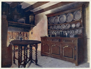 Welsh oak buffet painting - Edwin Foley — artwork view