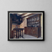 Welsh oak buffet painting - Edwin Foley — framed artwork on a wall