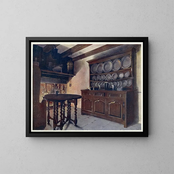 Buffet en roble galés - Edwin Foley — cuadro enmarcado en la pared