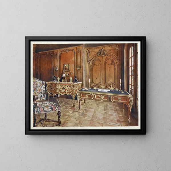Sala con paneles de estilo francés del Régence - Edwin Foley — cuadro enmarcado en la pared