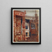 lit Queen Anne commode sur pied chandelier en bois - Edwin Foley — cuadro enmarcado en la pared