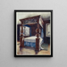 La cama de Littlecote La propiedad de Vincent Robinson Esquire F. S.. A. Parnham Dorset - Edwin Foley — cuadro enmarcado en la pared
