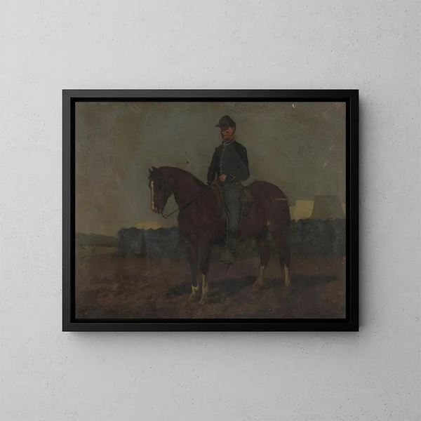 Orden de caballería en Rappahannock Station, Virginia - Edwin Forbes — cuadro enmarcado en la pared