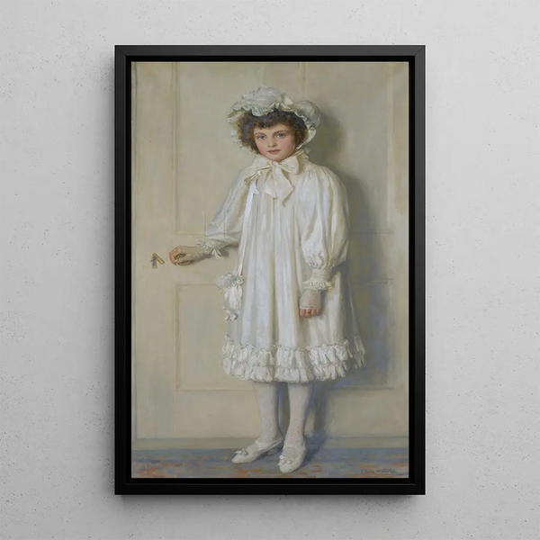 Edwin Harris - The Girl In White Portrait Of Beatrice Harrison Aged Twelve.webp