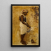 Una chica moruna en amarillo - Edwin Lord Weeks — cuadro enmarcado en la pared