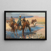 Horses at the ford, Persia - Edwin Lord Weeks — framed artwork on a wall