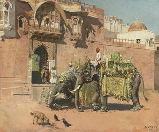 Les éléphants du Rajah de Jodhpur - Edwin Lord Weeks — artwork view