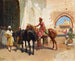 Vendedor de caballos persas en Bombay - Edwin Lord Weeks — vista de la obra